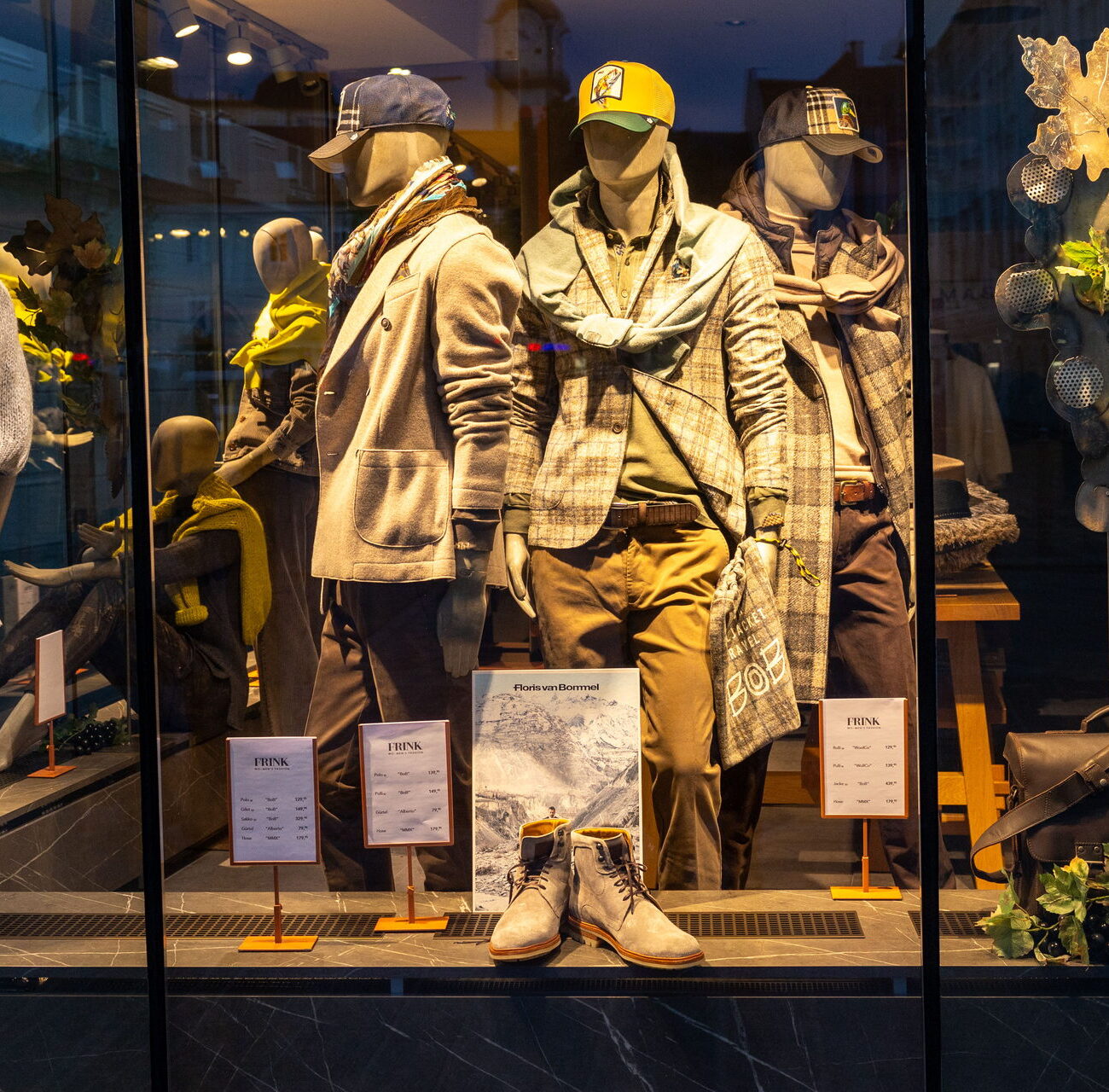 Frink Mode Herrenmode Auslage Klagenfurt